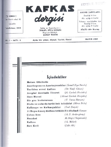 Kafkas Dergisi Sayı-5