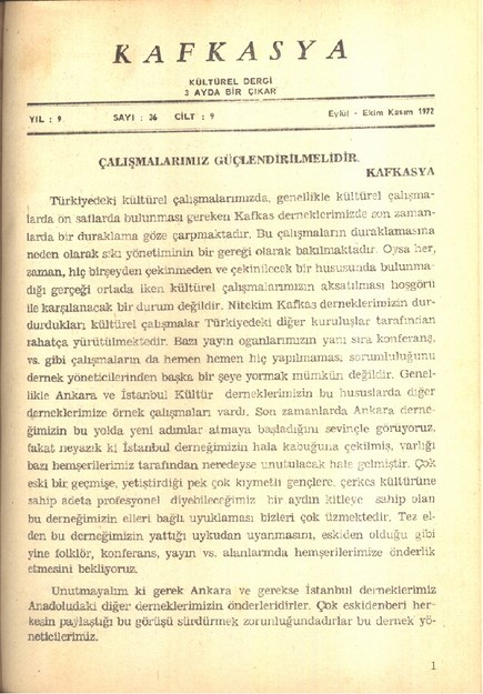 Kafkasya Kültürel Dergi Sayı-36