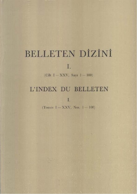 Belleten Dizini-1