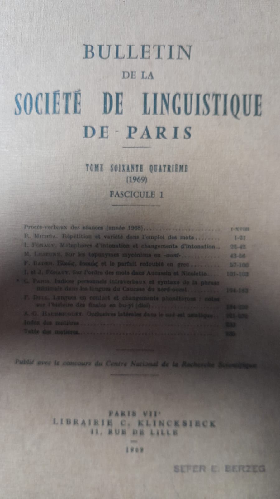 Bulletin De La Societe de Linguistique - Dil Derneği Bülteni