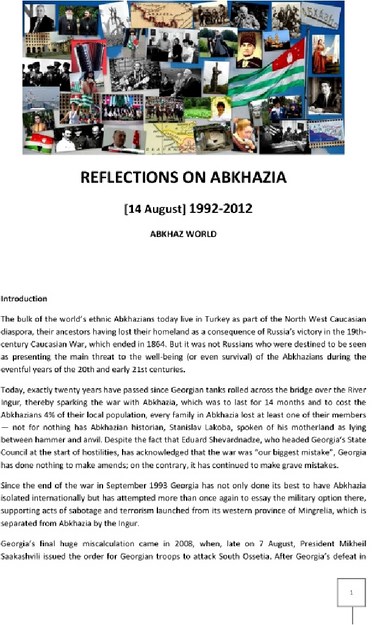 REFLECTIONS ON ABKHAZIA