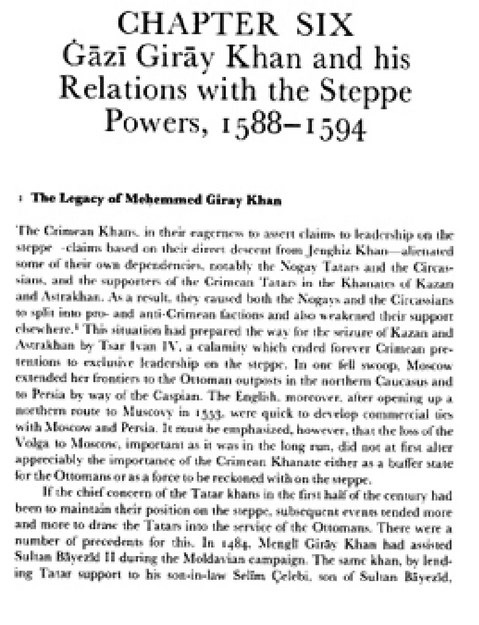 GAZİ GİRAY KHAN AND HIS RELATIONS WITH THE STEPPE POWERS 1588-1594