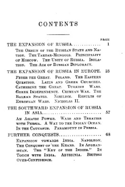 THE EXPANSION OF RUSSIA