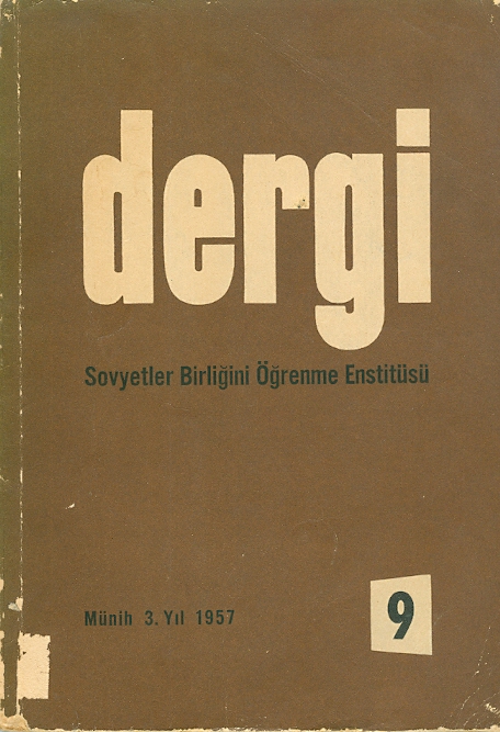 Dergi - Sovyetler Birliğini Öğrenme Enstitüsü Sayı-9