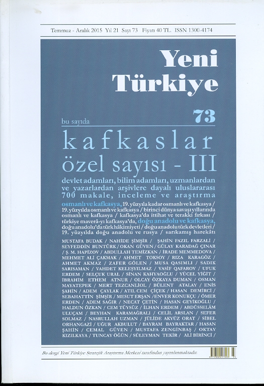 Yeni Türkiye Kafkaslar Özel Sayısı-3