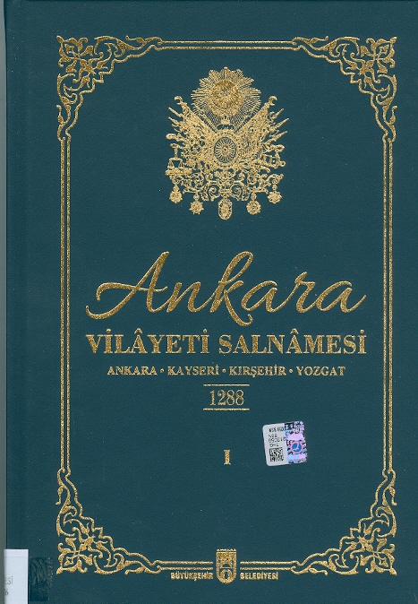 Ankara Vilayeti Salnamesi 1288