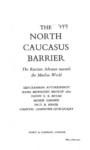 THE NORTH CAUCASUS BARRIER