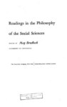 READINGS IN THE PHILOSOPHY OF THE SOCIAL SCIENCES 