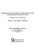 PROMOTING INSTITUTIONAL RESPONSES TO THE CHALLEGENGES IN THE CAUCASUS