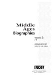 MIDDLE AGES BIOGRAPHIES - volume 2:j-z