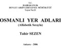 OSMANLI YER ADLARI