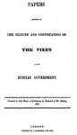 PAPERS RELATING TO THE SEIZURE AND CONFISCATION OF THE VI