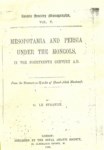 MESOPOTAMIA AND PERSIA UNDER THE MONGOLS IN THE FOURTEETH CENTURY