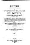 HISTOIRE SCIENTIFIQUE ET MILITAIRE DE L'EXPEDITION FRANCAISE EN EGYPTE