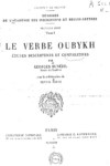 LE VERBE OUBYKH ETUDES DESCRIPTIVES ET COMPARATIVES