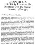 GAZİ GİRAY KHAN AND HIS RELATIONS WITH THE STEPPE POWERS 1588-1594